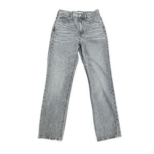 Madewell The Perfect Vintage Jean Women's 26 Black Wash High‎ Rise Straight Leg